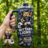 PSU Spirit Collage - Navy Wraparound Tumbler Graphic