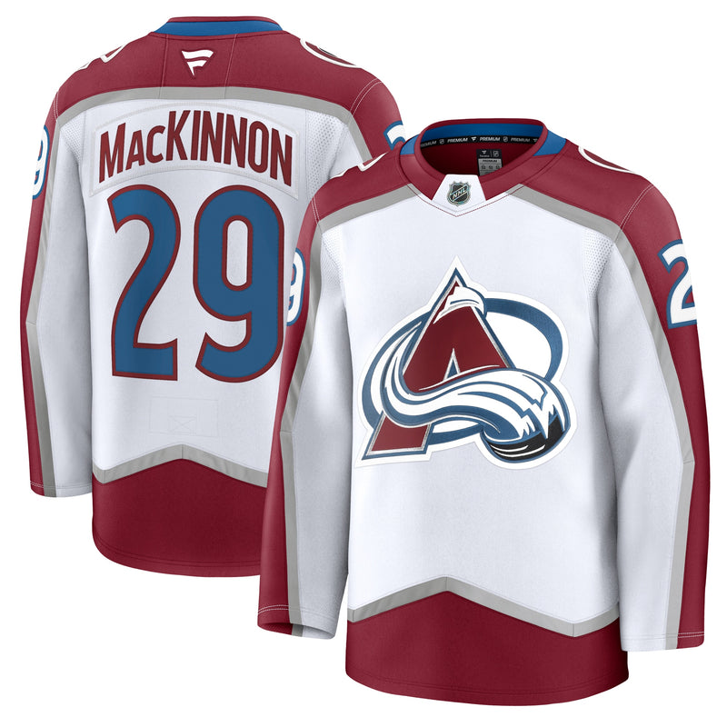 Nathan MacKinnon Colorado Avalanche Hockey Jersey, White Premium Sportswear Jersey Shirt, Long Sleeve Hockey Sweater Jersey, Casual Gift for Men
