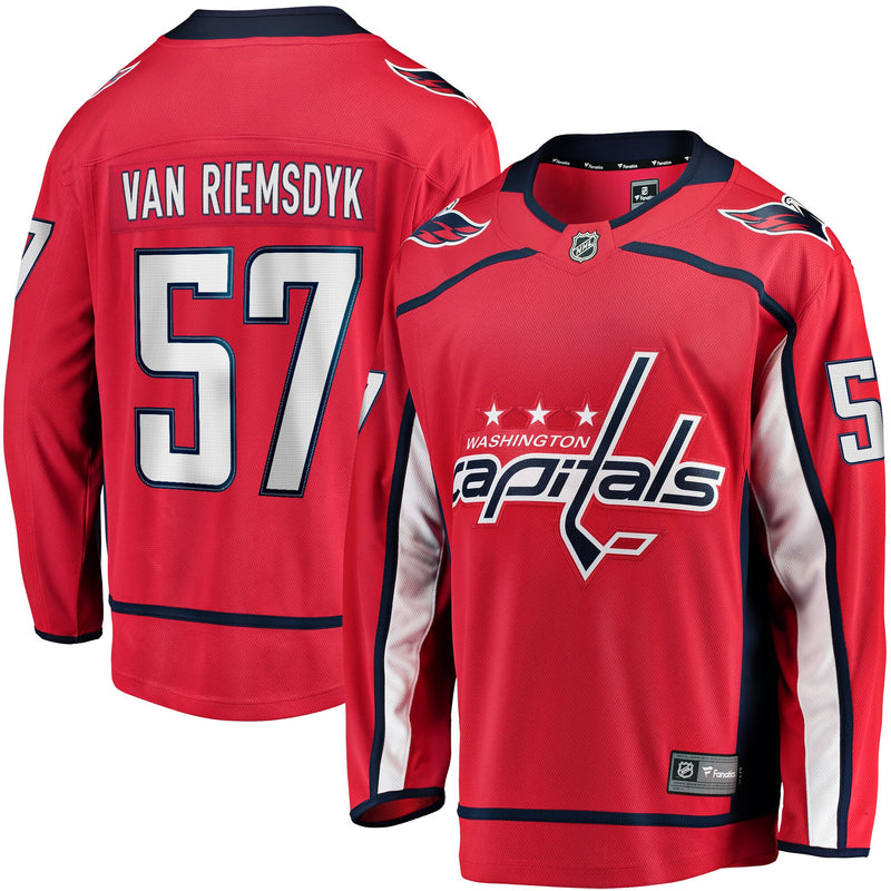 Trevor van Riemsdyk Washington Capitals Hockey Jersey, Red Sportswear Jersey Shirt, Long Sleeve Hockey Sweater Jersey, Casual Gift for Men