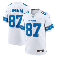 Sam LaPorta Detroit Lions Football Jersey, White Game Sportswear Jersey Shirt, Lightweight Breathable Athletic Jersey, Casual Gift for Men
