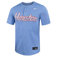 Houston Cougars Baseball Jersey, Light Blue Limited Sportswear Jersey Shirt, Lightweight Breathable Athletic Jersey, Casual Gift for Men