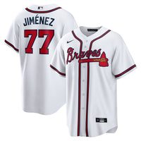 Joe Jiménez Atlanta Braves Baseball Jersey, White Replica Sportswear Jersey Shirt, Lightweight Breathable Athletic Jersey, Casual Gift for Men