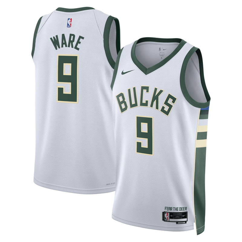 Kel'el Ware Milwaukee Bucks Basketball Jersey, Sportswear Jersey Shirt, Sleeveless Athletic Tank Jersey, Casual Gift for Men, Style 204635821