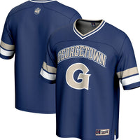 Georgetown Hoyas Spirit Football Jersey, Navy Sportswear Jersey Shirt, Lightweight Breathable Athletic Jersey, Casual Gift for Men