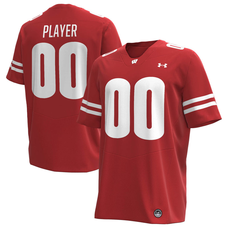 Wisconsin Badgers Football Jersey, Red Sportswear Jersey Shirt, Lightweight Breathable Athletic Jersey, Casual Gift for Men, Style 202155511