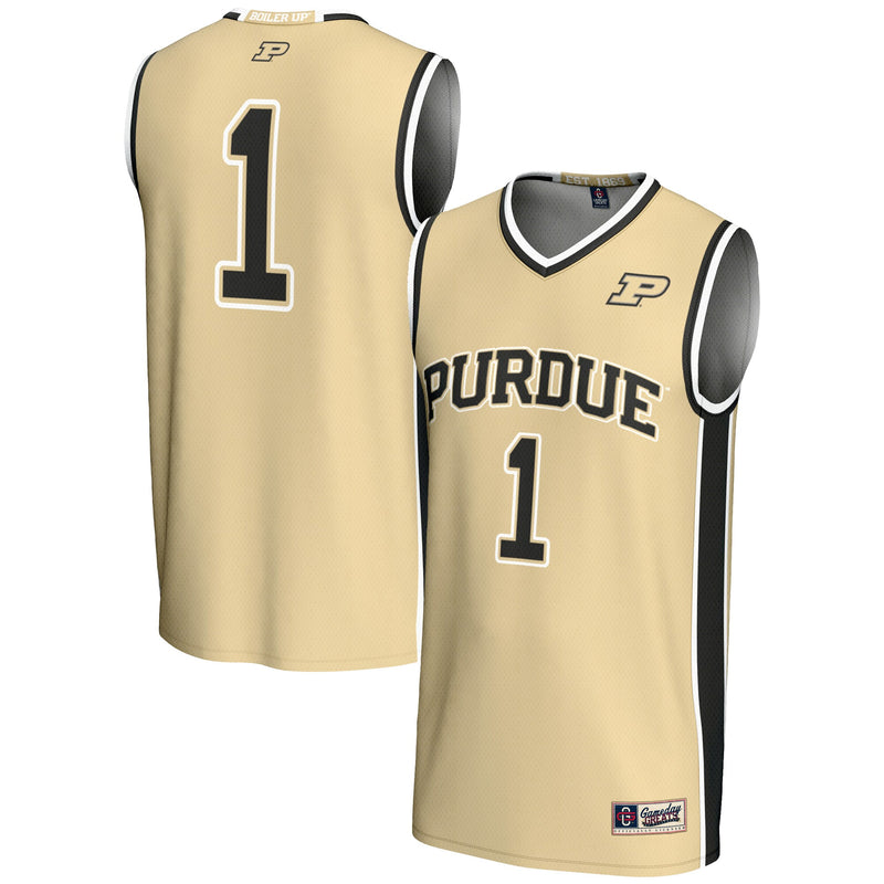 Purdue Boilermakers Lightweight Basketball Jersey, Gold Sportswear Jersey Shirt, Sleeveless Athletic Tank Jersey, Casual Gift for Men