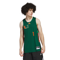 Miami Hurricanes Basketball Jersey, Green/Orange Sportswear Jersey Shirt, Sleeveless Athletic Tank Jersey, Casual Gift for Men