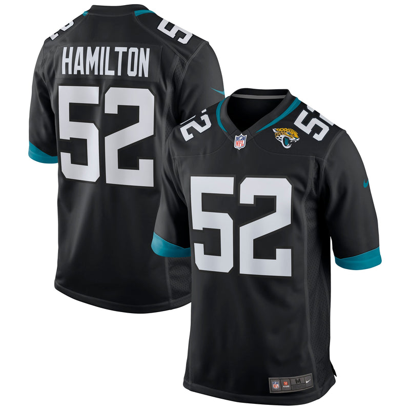 DaVon Hamilton Jacksonville Jaguars Football Jersey, Black Sportswear Jersey Shirt, Lightweight Breathable Athletic Jersey, Casual Gift for Men