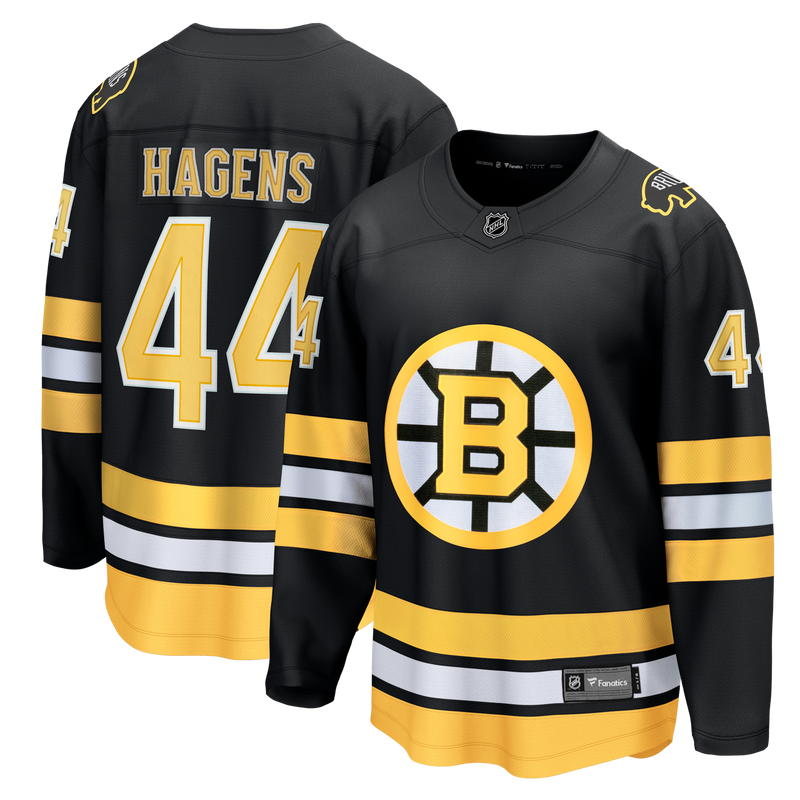 James Hagens Boston Bruins Hockey Jersey, Black Breakaway Sportswear Jersey Shirt, Long Sleeve Hockey Sweater Jersey, Casual Gift for Men