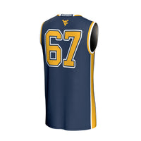 West Virginia Mountaineers Basketball Jersey, Sportswear Jersey Shirt, Sleeveless Athletic Tank Jersey, Casual Gift for Men, Style 203196418