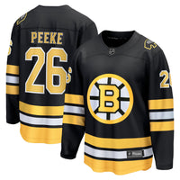 Andrew Peeke Boston Bruins Hockey Jersey, Black Breakaway Home Sportswear Jersey Shirt, Long Sleeve Hockey Sweater Jersey, Casual Gift for Men