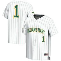 William & Mary Tribe Baseball Jersey, White Fashion Sportswear Jersey Shirt, Lightweight Breathable Athletic Jersey, Casual Gift for Men