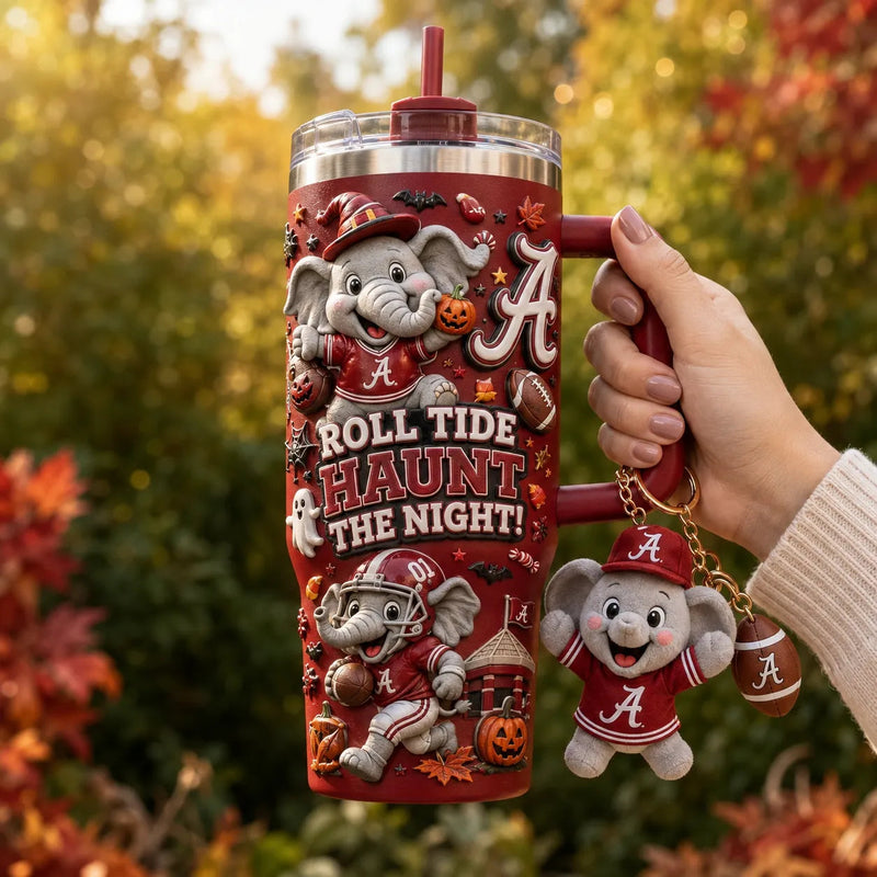 ALA Roll Tide Haunt The Night - Crimson Halloween Tumbler