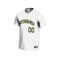 Southern Miss Golden Eagles Softball Jersey, White Sportswear Jersey Shirt, Lightweight Breathable Athletic Jersey, Casual Gift for Men