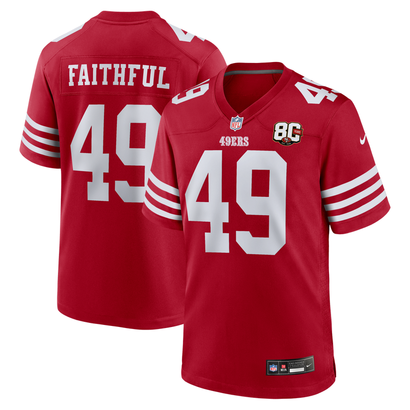 The Faithful San Francisco 49ers Football Jersey, Sportswear Jersey Shirt, Lightweight Athletic Jersey, Casual Gift for Men, Style 204548159