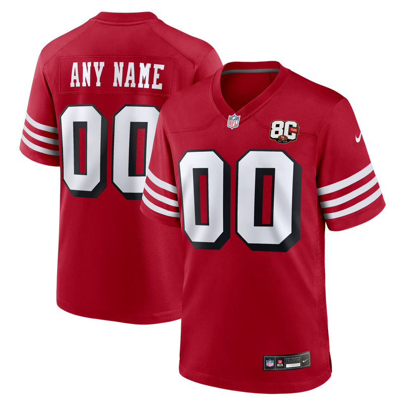 San Francisco 49ers Football Jersey, Scarlet Game Alternate Sportswear Jersey Shirt, Lightweight Breathable Athletic Jersey, Casual Gift for Men