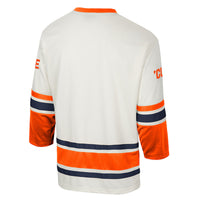 Puck Proud Fashion Hockey Jersey, Orange Sportswear Jersey Shirt, Long Sleeve Hockey Sweater Jersey, Casual Gift for Men