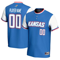 Kansas Jayhawks Softball Jersey, Royal Lightweight Sportswear Jersey Shirt, Lightweight Breathable Athletic Jersey, Casual Gift for Men