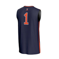 Virginia Cavaliers Basketball Jersey, Navy Sportswear Jersey Shirt, Sleeveless Athletic Tank Jersey, Casual Gift for Men, Style 202342828