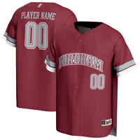 Fordham Rams Baseball Jersey, Maroon Sportswear Jersey Shirt, Lightweight Breathable Athletic Jersey, Casual Gift for Men, Style 203645200