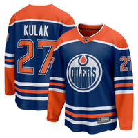 Brett Kulak Edmonton Oilers Hockey Jersey, Royal Breakaway Home Sportswear Jersey Shirt, Long Sleeve Hockey Sweater Jersey, Casual Gift for Men