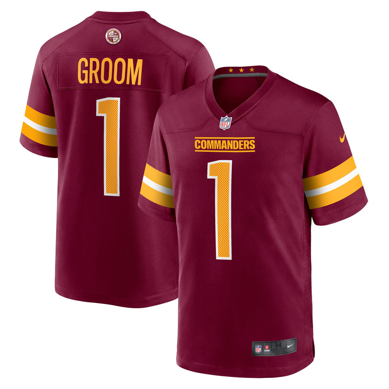 Number Groom Washington Commanders Football Jersey, Sportswear Jersey Shirt, Lightweight Breathable Athletic Jersey, Casual Gift for Men