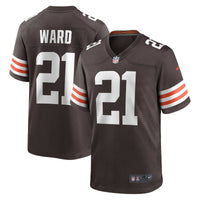 Denzel Ward Cleveland Browns Football Jersey, Sportswear Jersey Shirt, Lightweight Athletic Jersey, Casual Gift for Men, Style 200423160