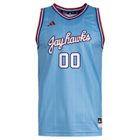 Kansas Jayhawks Basketball Jersey, Light Blue Replica Swingman Sportswear Jersey Shirt, Sleeveless Athletic Tank Jersey, Casual Gift for Men