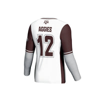 Texas A&M Aggies Volleyball Jersey, White Fashion Sportswear Jersey Shirt, Lightweight Breathable Athletic Jersey, Casual Gift for Men