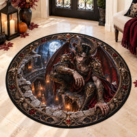 Moonlit Vigil - Circular Gothic Floor Composition