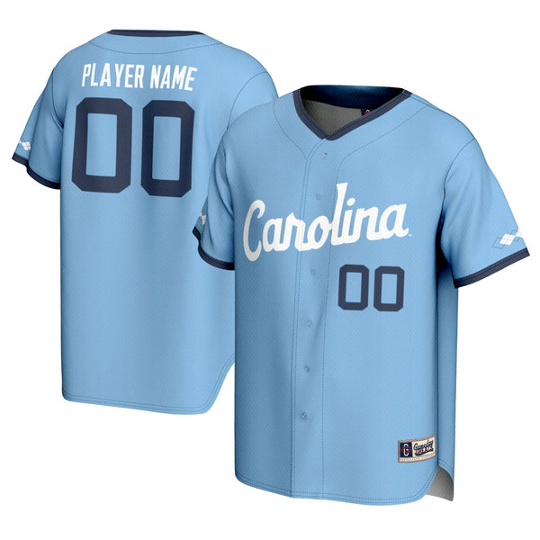 North Carolina Tar Heels Carolina Blue NIL Pick-A-Player Lightweight Baseball Jersey - Light Blue