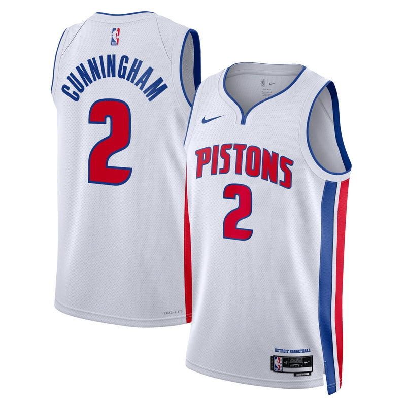 Cade Cunningham Detroit Pistons Basketball Jersey, White Swingman Sportswear Jersey Shirt, Sleeveless Athletic Tank Jersey, Casual Gift for Men