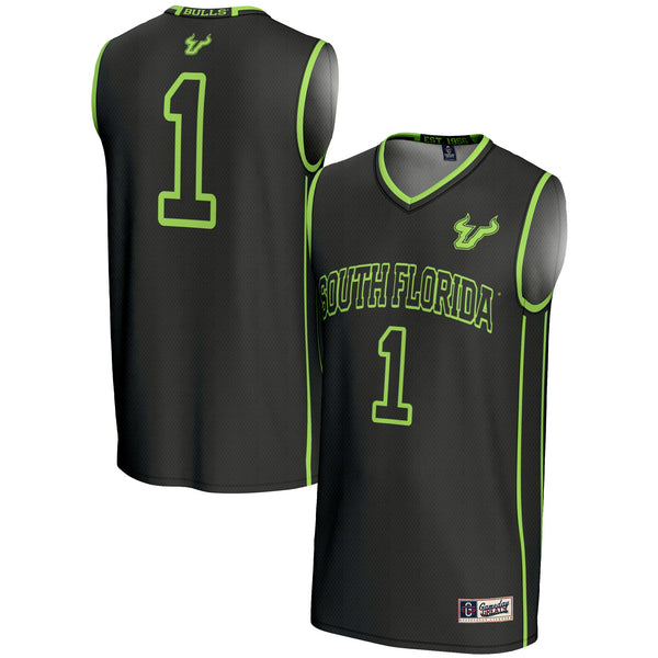 #1 South Florida Bulls Lightweight Basketball Jersey - Black