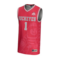 Ohio State Buckeyes Basketball Jersey, Scarlet Lightweight Sportswear Jersey Shirt, Sleeveless Athletic Tank Jersey, Casual Gift for Men