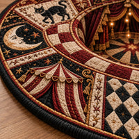 Big Top Nocturne - Circus Medallion Round Rug