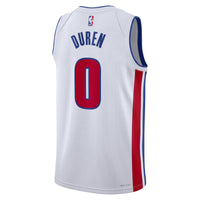 Jalen Duren Detroit Pistons Basketball Jersey, White Swingman Sportswear Jersey Shirt, Sleeveless Athletic Tank Jersey, Casual Gift for Men