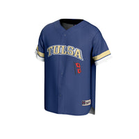 Tulsa Golden Hurricane Baseball Jersey, Royal Sportswear Jersey Shirt, Lightweight Breathable Athletic Jersey, Casual Gift for Men