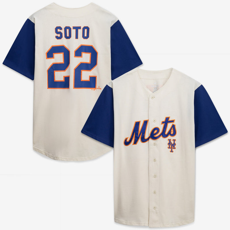 New York Mets Baseball Jersey, Cream Royal Fashion Sportswear Jersey Shirt, Lightweight Breathable Athletic Jersey, Casual Gift for Men