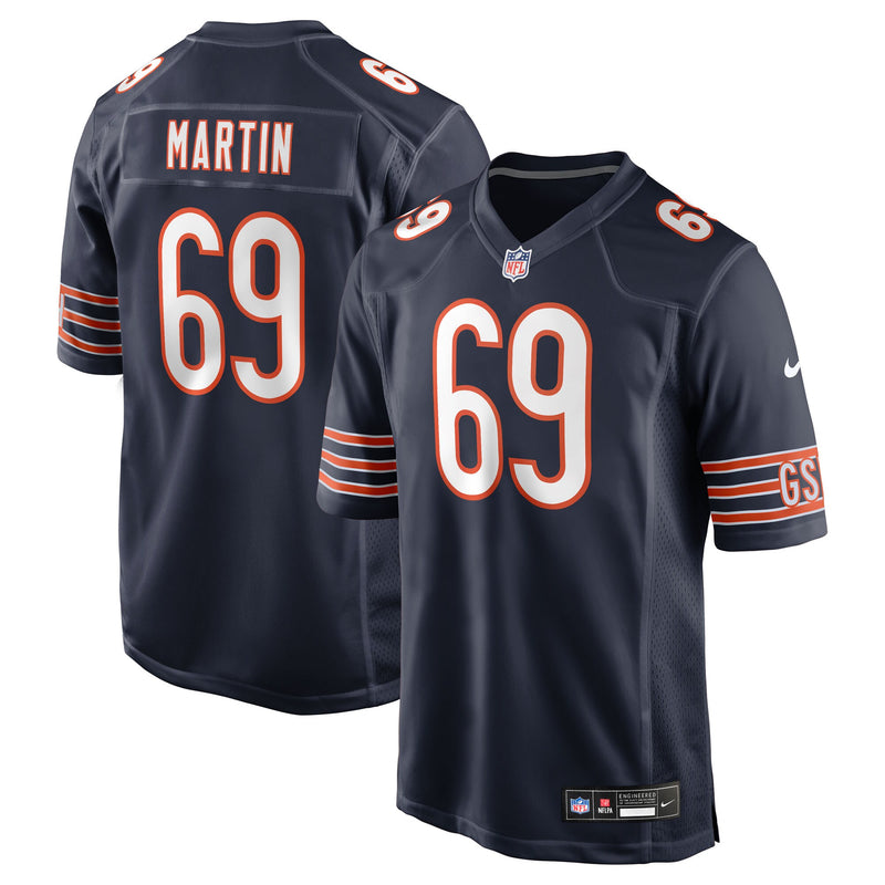 Jeremiah Martin Chicago Bears Football Jersey, Navy Game Sportswear Jersey Shirt, Lightweight Breathable Athletic Jersey, Casual Gift for Men