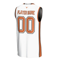 Texas Longhorns Basketball Jersey, White Fashion Lightweight Sportswear Jersey Shirt, Sleeveless Athletic Tank Jersey, Casual Gift for Men