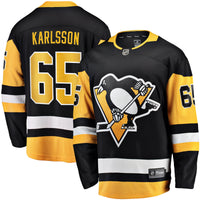 Erik Karlsson Pittsburgh Penguins Hockey Jersey, Black Breakaway Sportswear Jersey Shirt, Long Sleeve Hockey Sweater Jersey, Casual Gift for Men