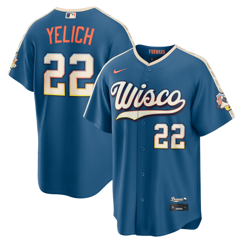 Christian Yelich Milwaukee Brewers Baseball Jersey, Sportswear Jersey Shirt, Lightweight Athletic Jersey, Casual Gift for Men, Style 2001596721