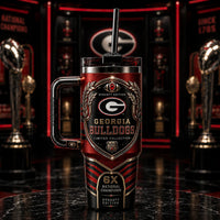 UGA Heritage Crest - Crimson and Black Tumbler Composition