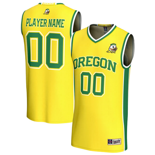 Oregon Ducks Lightweight Collegiate Basketball NIL Pick-A-Player Fashion Jersey - Yellow