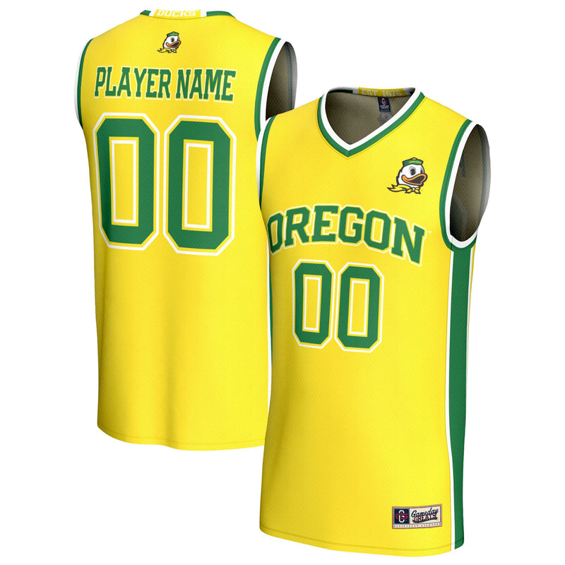 Oregon Ducks Basketball Jersey, Yellow Fashion Lightweight Sportswear Jersey Shirt, Sleeveless Athletic Tank Jersey, Casual Gift for Men