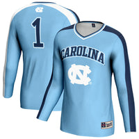 North Carolina Tar Heels Volleyball Jersey, Light Blue Sportswear Jersey Shirt, Lightweight Breathable Athletic Jersey, Casual Gift for Men