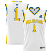 Delaware Fightin' Blue Hens Basketball Jersey, White Lightweight Sportswear Jersey Shirt, Sleeveless Athletic Tank Jersey, Casual Gift for Men