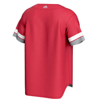 Ohio State Buckeyes Spirit Baseball Jersey, Scarlet Sportswear Jersey Shirt, Lightweight Breathable Athletic Jersey, Casual Gift for Men
