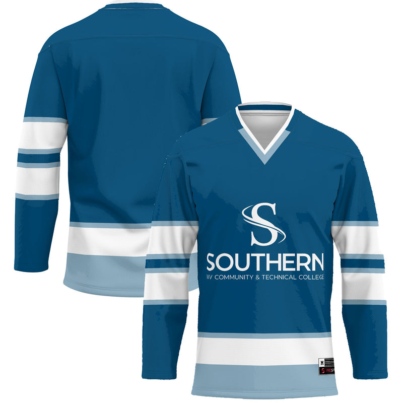 Southern West Virginia Community and Technical College Hockey Jersey, Sportswear Jersey Shirt, Long Sleeve Hockey Jersey, Casual Gift for Men