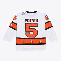 Denis Potvin White 1976 NHL All-Star Game Power Play Hockey Jersey, Sportswear Jersey Shirt, Long Sleeve Hockey Jersey, Casual Gift for Men
